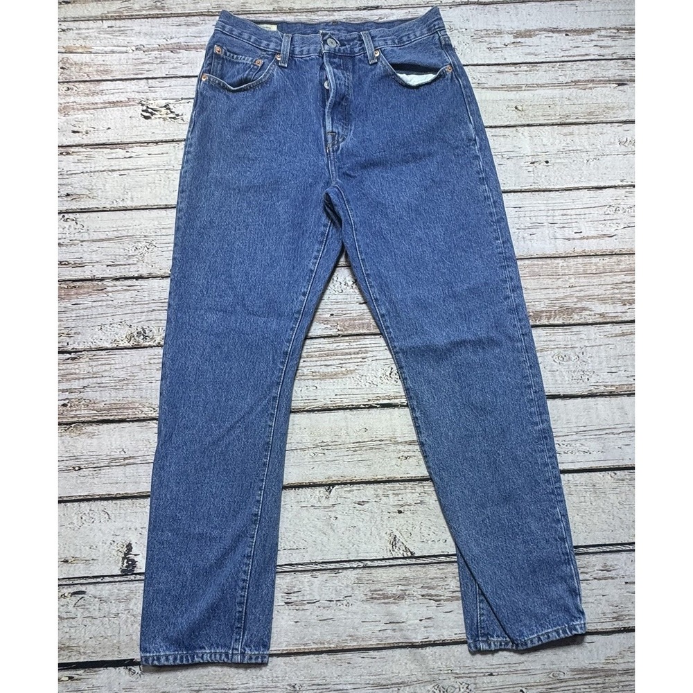 Levis Premium 501 Original Straight Leg Women's Blue Jeans Size 29x30 (29x28)